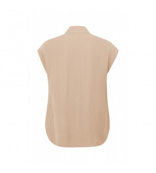 woven sleeveless top and...