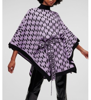all-over logo poncho