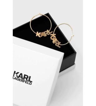 kkarl logo hoop earrings