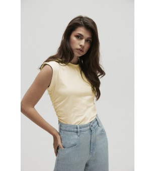 cropped top with gathering