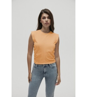 cropped top with gathering