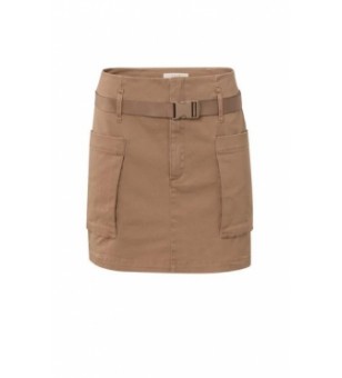woven cargo mini skirt with...