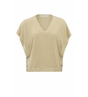 v-neck top with elastic...