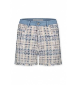 tweed denim shorts