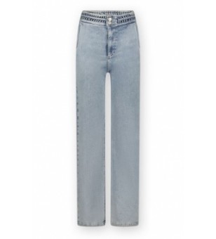 wide leg jeans with belt...
