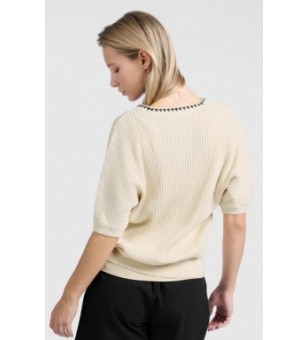 rib cardigan with fun...