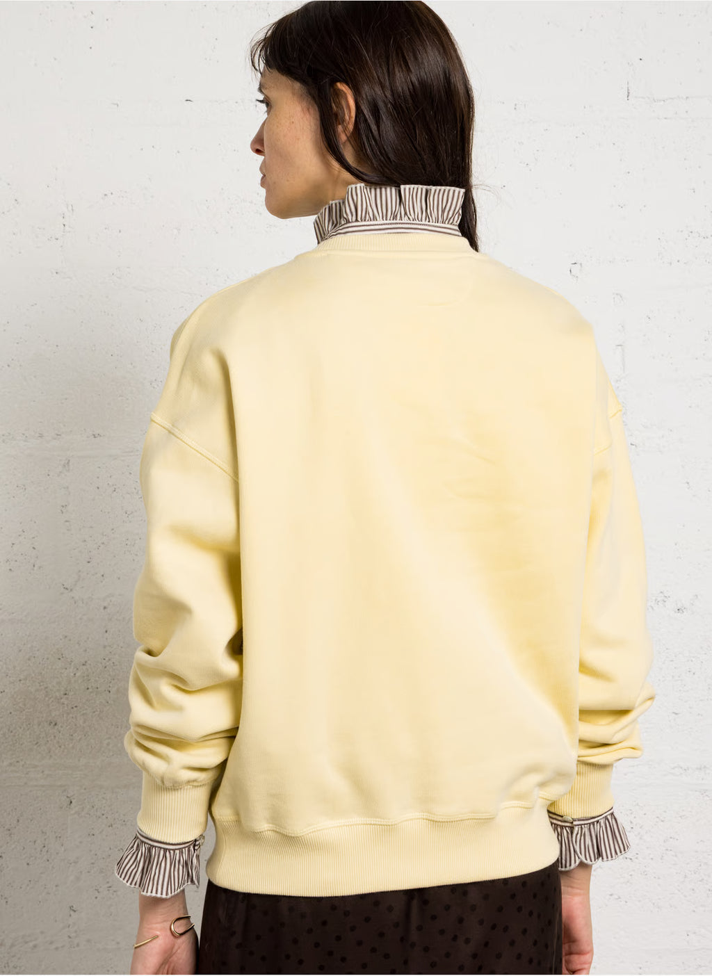 the new society logo sweater yellow
