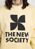 the new society logo sweater yellow