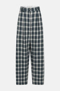 MARTHA CHECKERED PLEATED PANTS