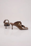 Raven Sandal OLIVE PATENT LEATHER