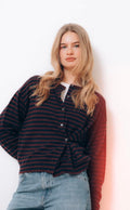 alixe stripes cashmere burgundy