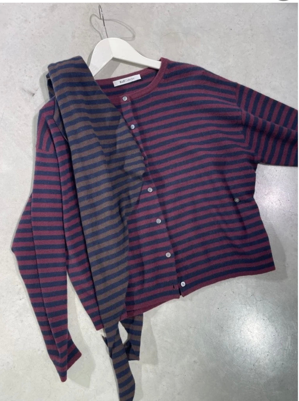 alixe stripes cashmere burgundy