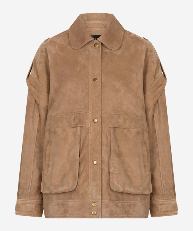 JEAF SUEDE JACKET ICED COFFEE