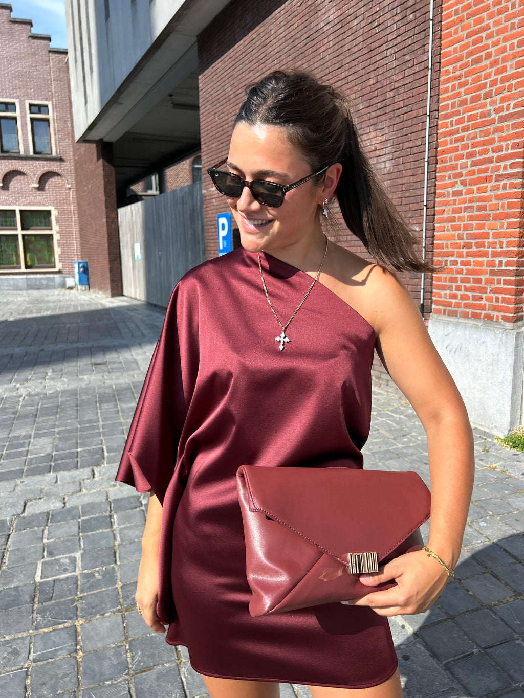 Short dress - bordeaux