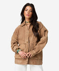 JEAF SUEDE JACKET ICED COFFEE