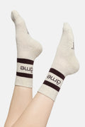 Diego Socks | Marled Ivory & Plum