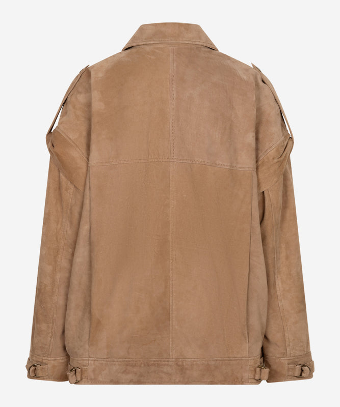 JEAF SUEDE JACKET ICED COFFEE