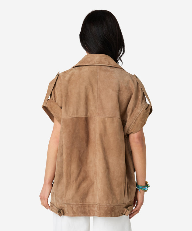 JEAF SUEDE JACKET ICED COFFEE