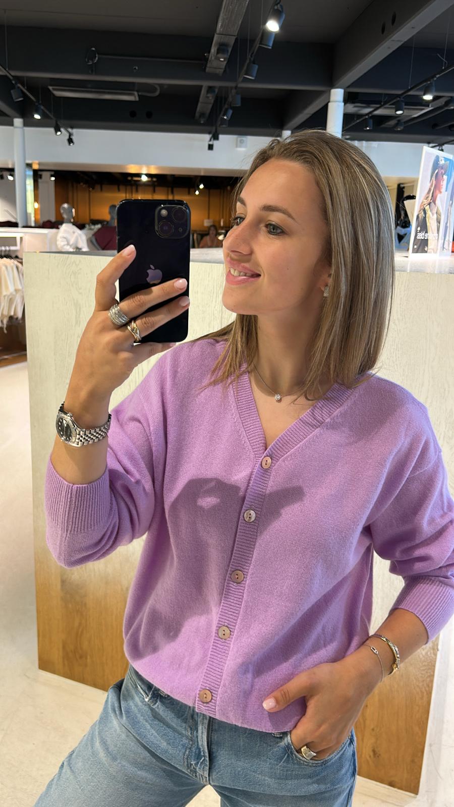 LAYBACK LUXE BUTTON LILAC POP