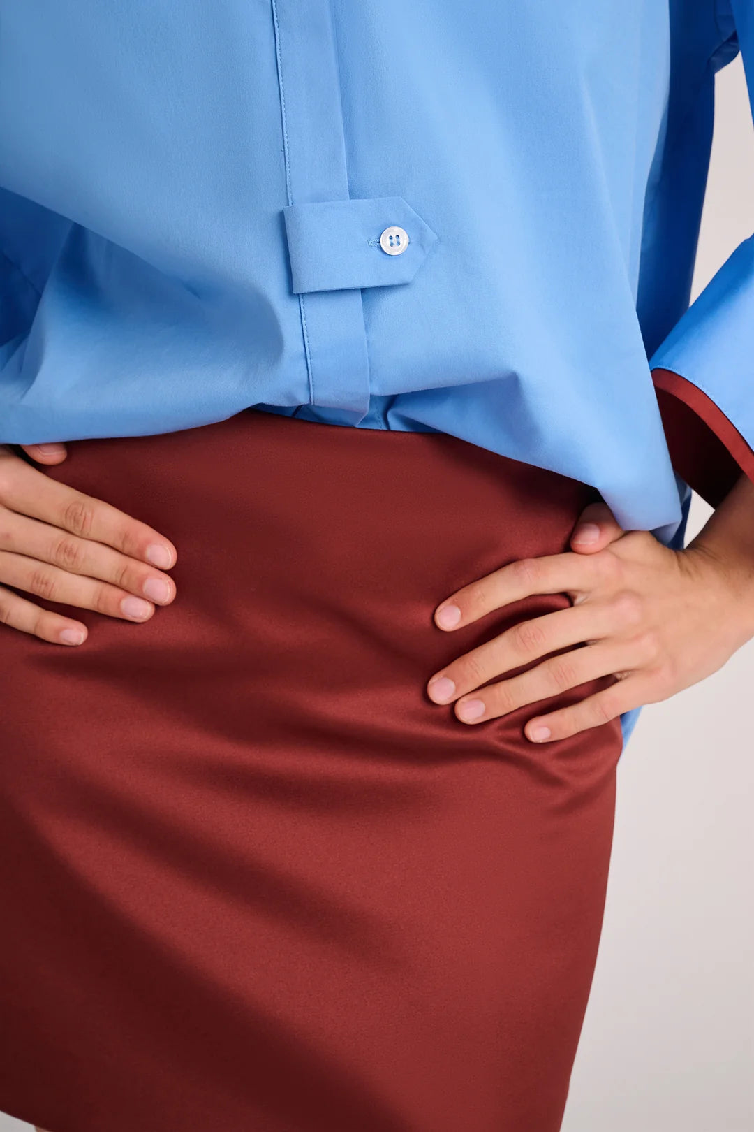 Quebec Blouse Azur + Rust