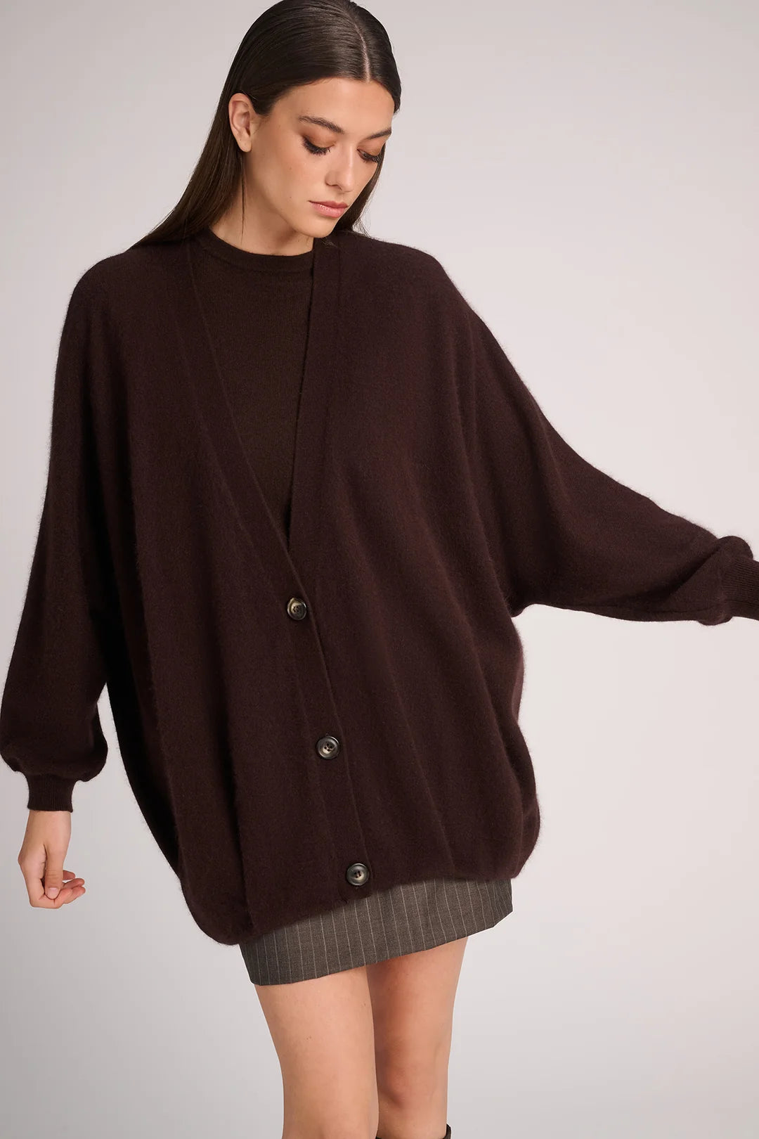 Arran Cardigan Chocolat