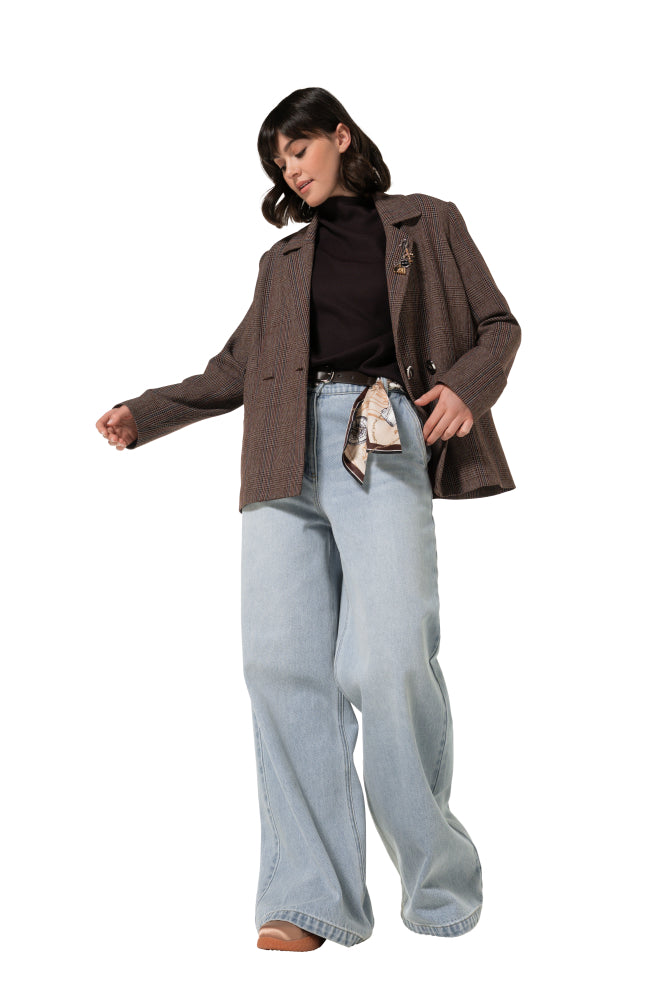 Wide leg denimbroek, high waist