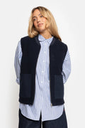 Gunther Wooly Sleeveless Jacket Navy