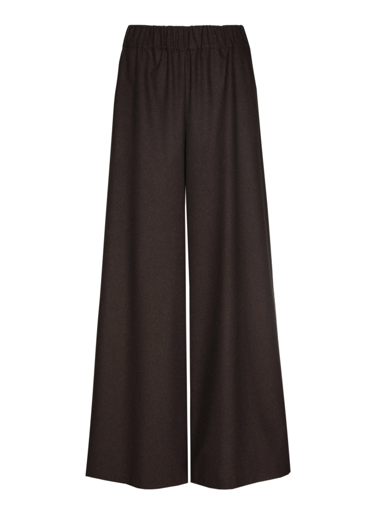 Palazzo broek in flanel, elastic waist