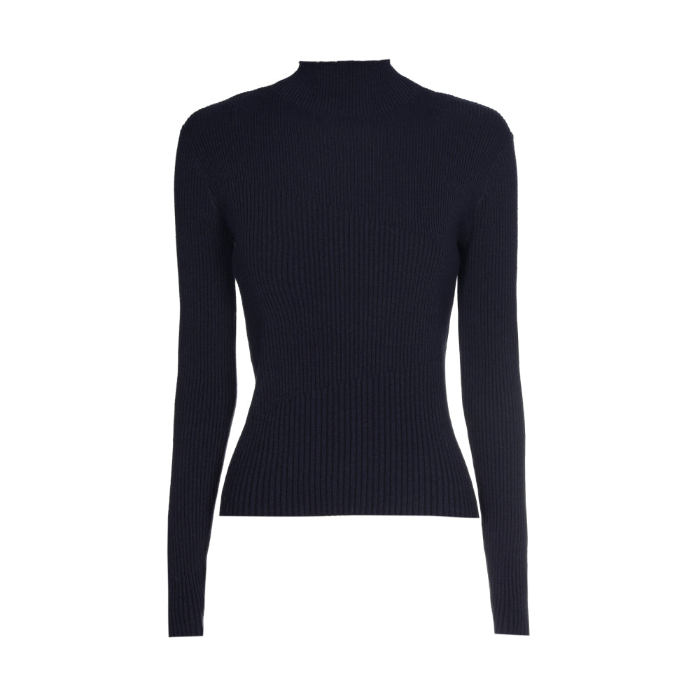 Aansluitende pull in ribtricot