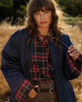 Ocean Cropped Shirt Red checked