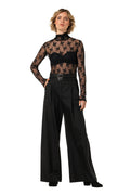 Elegante broek met dubbele riem, mid waist