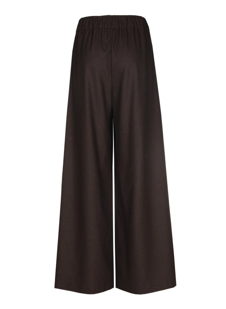 Palazzo broek in flanel, elastic waist