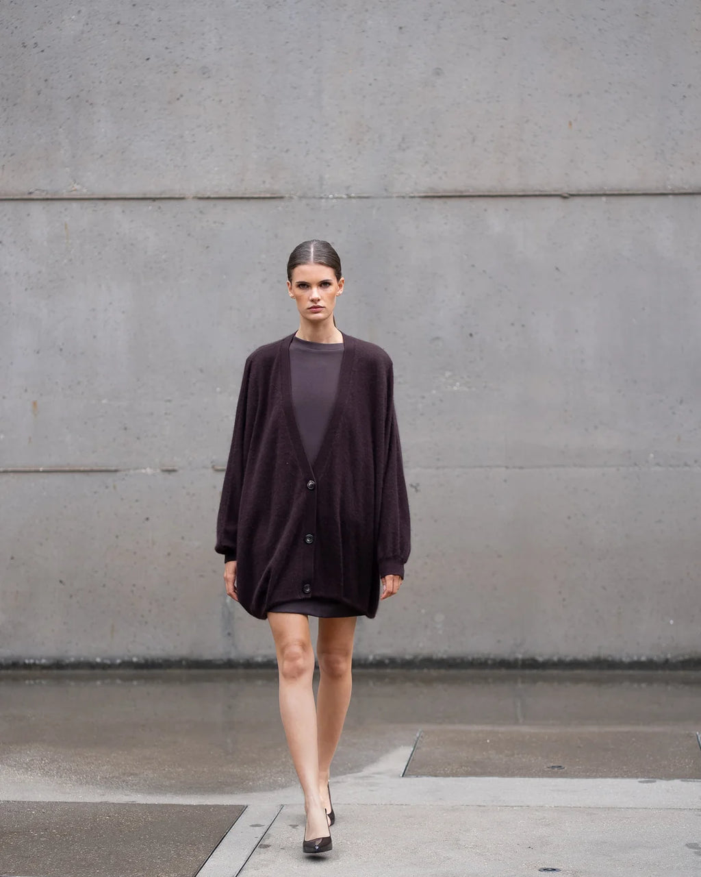 Arran Cardigan Chocolat