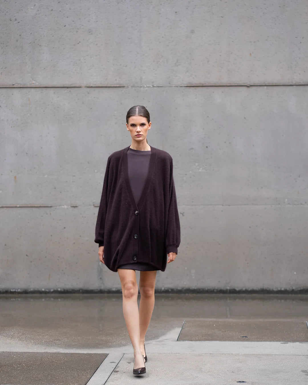 Arran Cardigan Chocolat