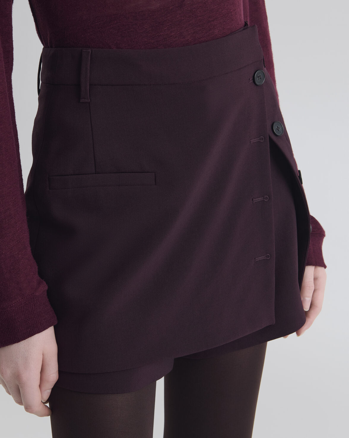 ASYMMETRIC TAILORED SKORT