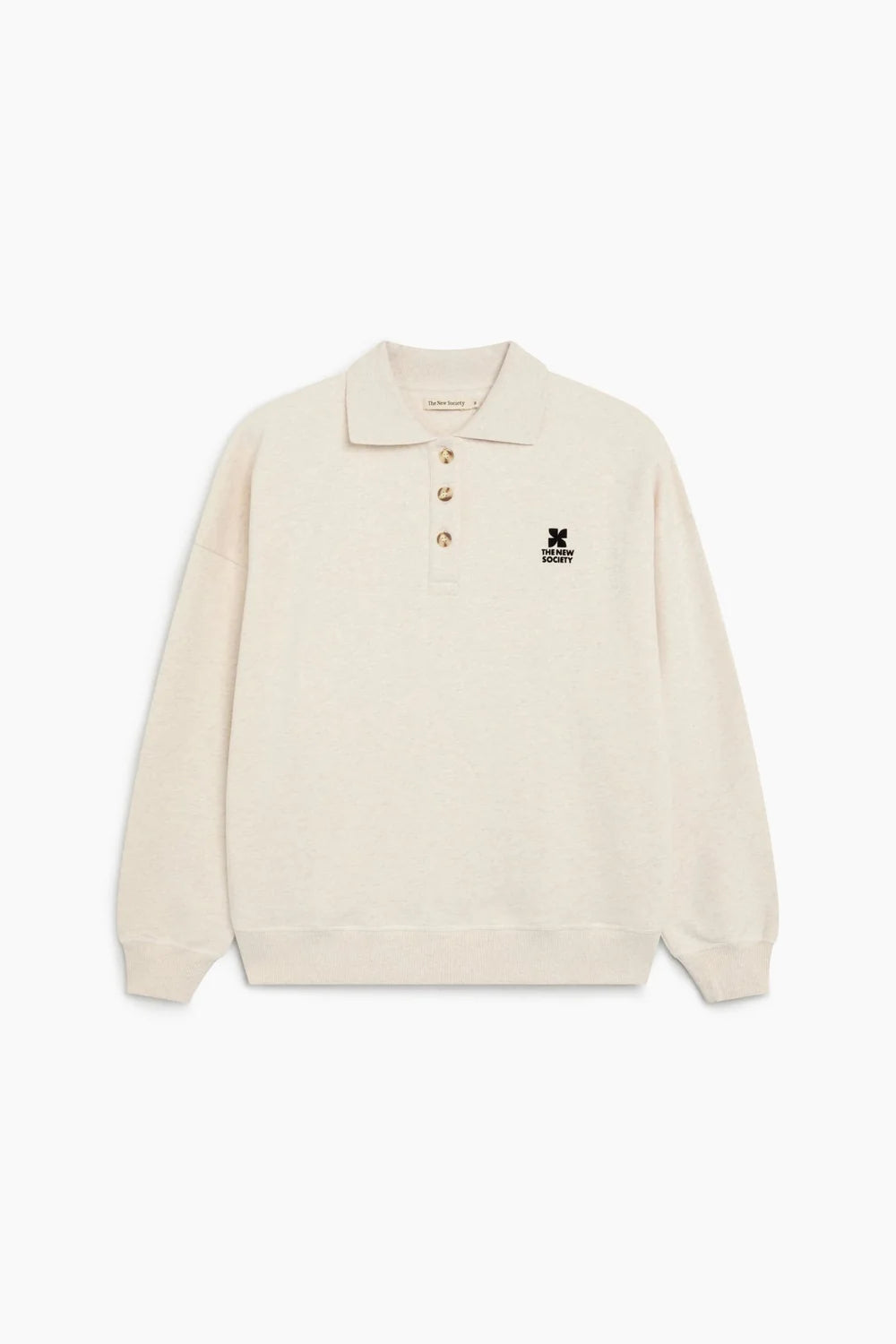 TNS Logo Woman Polo Whisper White Melange