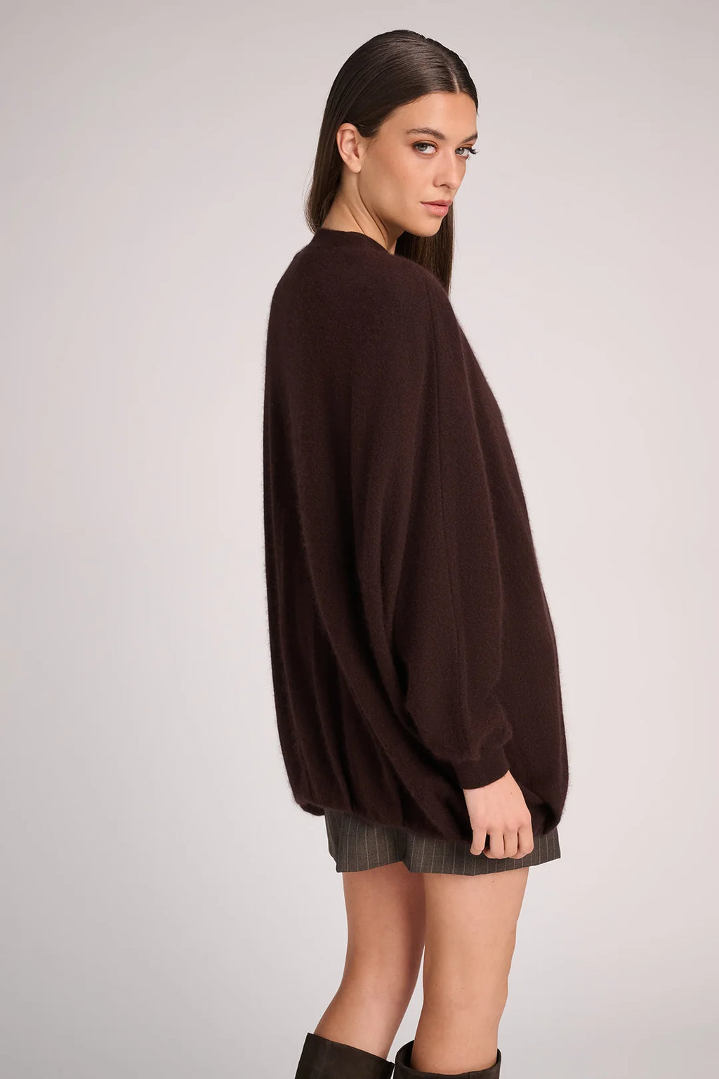 Arran Cardigan Chocolat