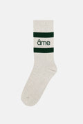 Diego Socks | Marled Ivory & Green