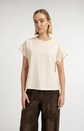 TOP MET DECORATIEVE MOUWEN