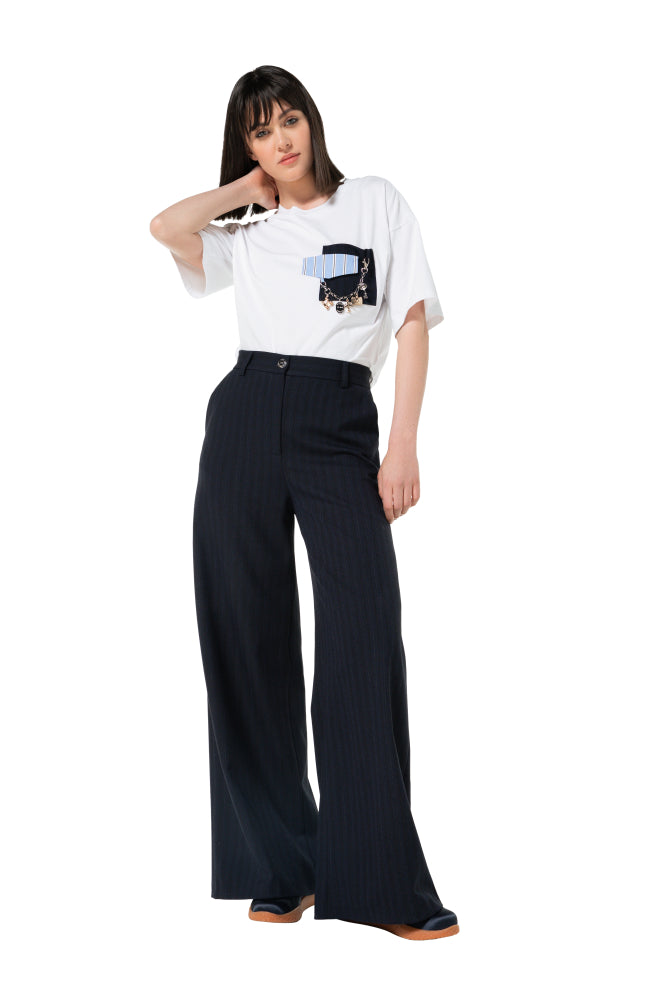 City-look broek, mid waist