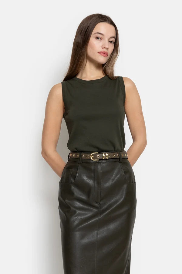 Maya Skirt Dark Khaki