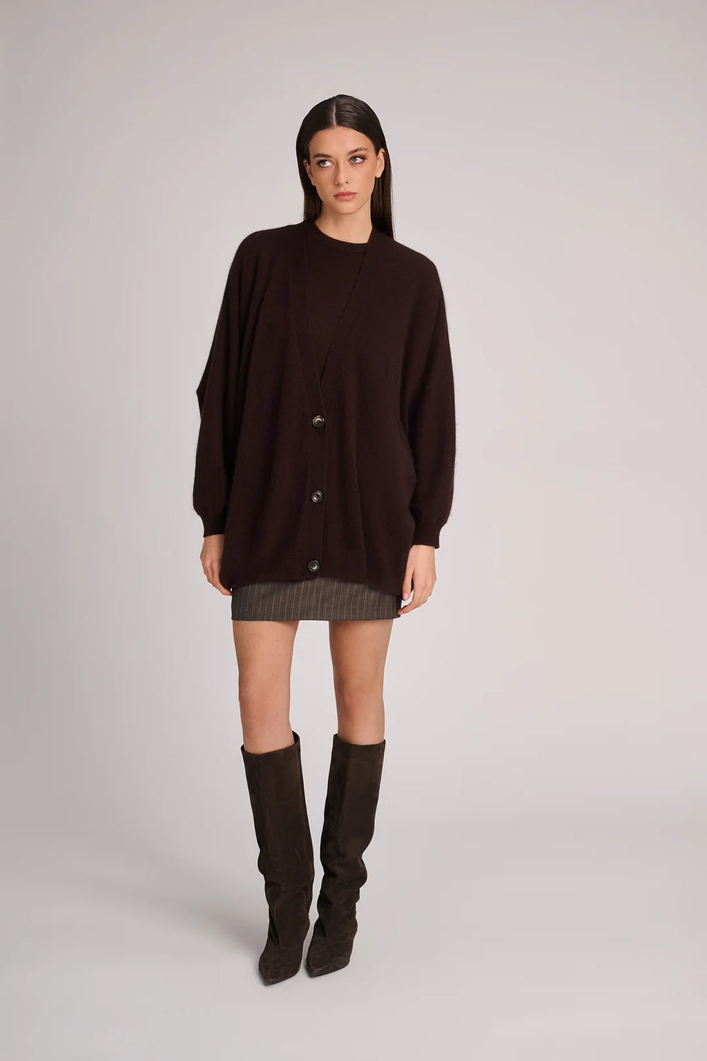 Arran Cardigan Chocolat