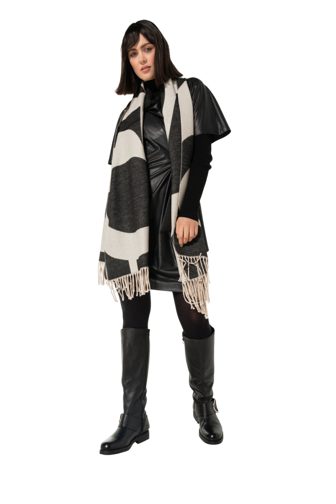 Korte jurk in vegan leather